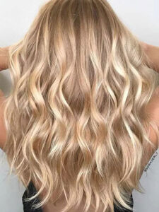 Buttery blonde hair colour at FUTURA hair salon in Devon